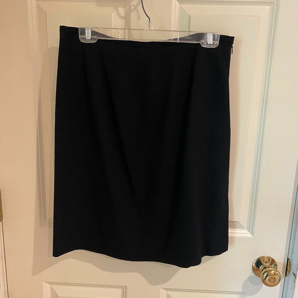 Black Wool Skirt